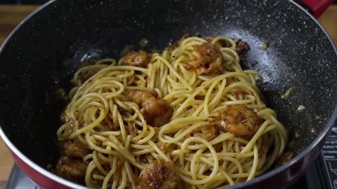 Spicy Butter Garlic Shrimp Pasta Recipe Prawn Pasta