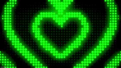 550. Heart Led 💚Cute Green Heart Very Green Love