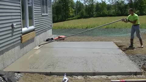 How To Form Pour And Stamp A Concrete Patio Slab_1080p