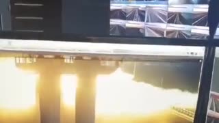 CCTV footage of the The Kerch bridge explosion in Crimea