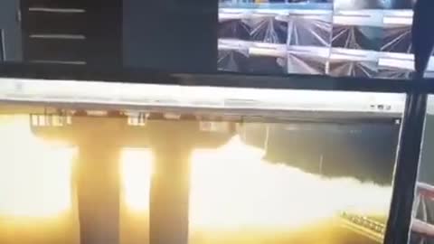 CCTV footage of the The Kerch bridge explosion in Crimea