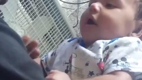 "Tiny Heart, Big Love: Watch as Baby Boy Perfectly Mimics Dad's "I Love You" in Adorable Lip-syncing Display!"