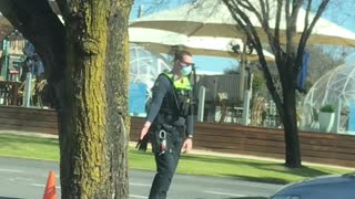 Dancing Cop Entertains Aussie Drivers During Lockdown