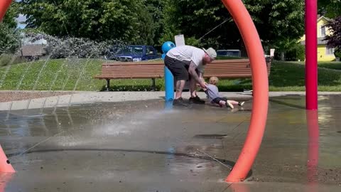 Last Second Save at the Splash Pad