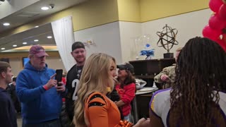 Bengals Cheerleader at Superbowl Party