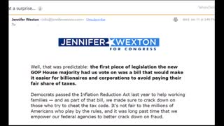 Tyrant Congressional Emails - Jennifer Wexton, The IRS is Tyrannical and Legalized Thievery