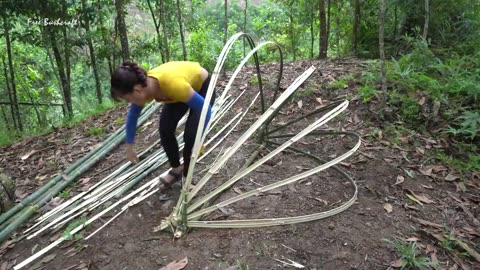 Free Bushcraft - Make Survival Shelter In The Wood.Solo Bushcraft & Camping | Ep.75