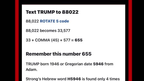 TRUMP 88022?