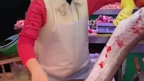 Amazing cutting the whole fish