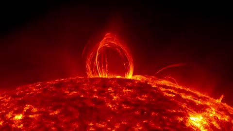 Fiery Looping Rain on the Sun