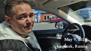 Ajeluvideo: Miltä näyttää Luganskin pääkaupunki voitonpäivänä 2024 - Kuljettajana Janus Putkonen
