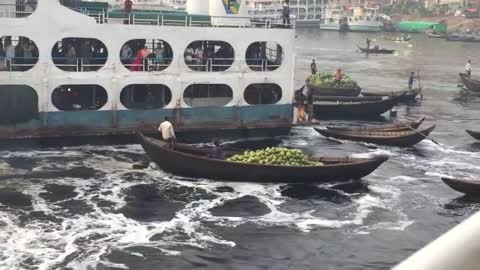 Crazy boat terminal in Bangladesh