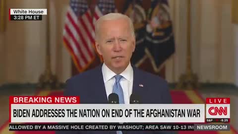 Biden: ''Last night in Kabul, the United States ended 20 years of wars in Afghanistan''