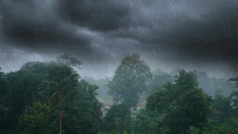 Relaxing Rain & Thunderstorm Video With Calming Sound for Sleeping |Heavy Rain |Instant Sleep