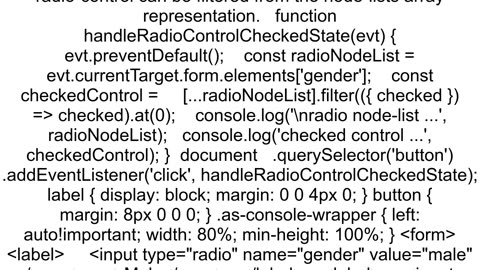 How can I validate a radio input with JavaScript