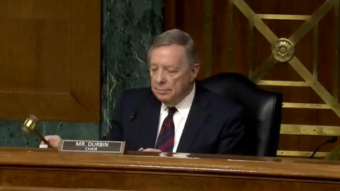 Left Wing Lunatic Interrupts Poor Dick Durbin