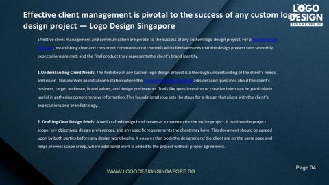 Effective client management is pivotal to the success of any custom logo design project