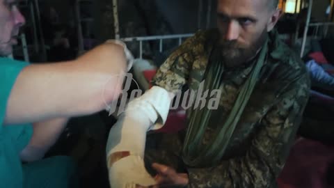 Ukraine War - Footage of the detention of surrendered Azov militants in the Yelenovka colony. DNR.