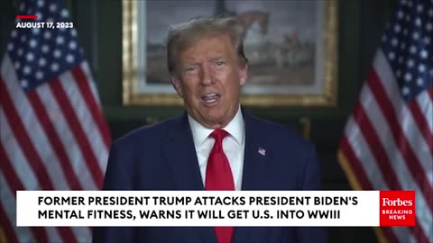 BREAKING NEWS: Trump Claims That Biden Will Lead U.S. Into World War IIl, Is 'Mental Catastrophe'