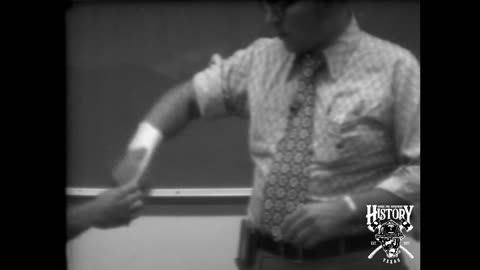 Dr. Robert Rowntree teaching Odessa Firefighters EMT Class on October 10, 1973