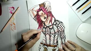 Drawing & Painting: Diavolo (ディアボロ, Diaboro) — JoJo's Bizarre Adventure