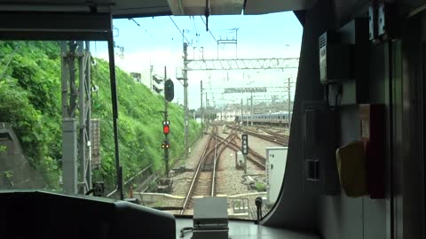 Cab view from the Sotetsu train