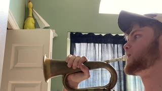 Playing Taps for Memorial Day on my Civil War Era Replica Bugle