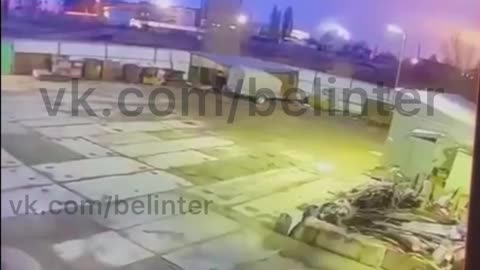 Ukraine War - Footage of air strikes at an oil depot in Belgorod