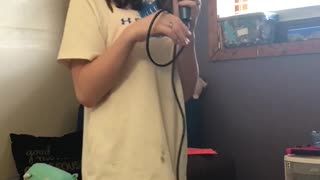 Amazing 10 Year Old Preparing for Talent Show