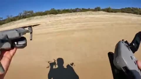 Guy saves falling drone before it crashes into the ocean👏🏽