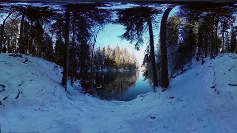 KIIKUNLÄHDE NATURAL SPRING IN THE WINTER (360 video) _ Virtual Outdoors Finland