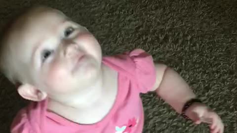 ADORABLE baby learned a new dance move and now she won’t stop