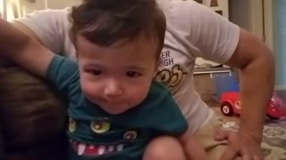 Baby boy hilariously tries to say "book", too cute!