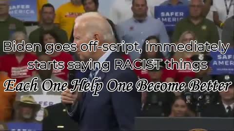 Biden goes off-script, immediately starts saying RACIST things