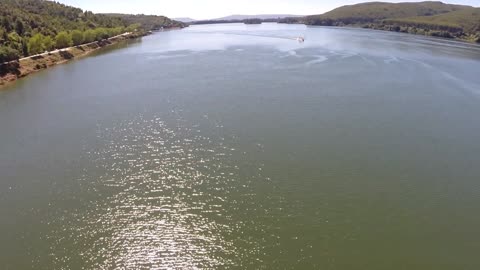 Tourist cruise ship at Valdivia Province in Chile