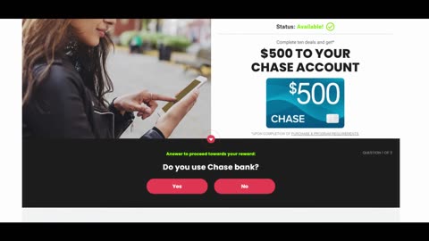 Get $500 for your Chase Account!