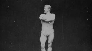 Strong-Man Bodybuilder Sandow (1896 Original Black & White Film)