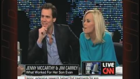 Jim Carrey And Jenny McCarthy Interviewed By Larry King About Vaccines And Forced Vaccinations(2009)