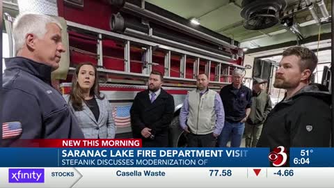 Elise visits Saranac Lake Fire Department 05.04.22