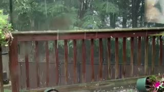 Hail Storm Smashes Decking