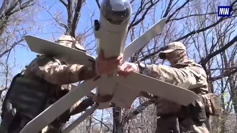 Russian Lancet destroys Ukrainian artillery