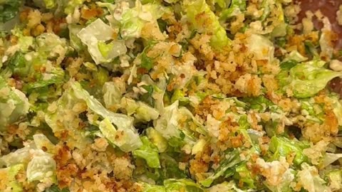the skinny Caesar salad with panco breadcrumbs