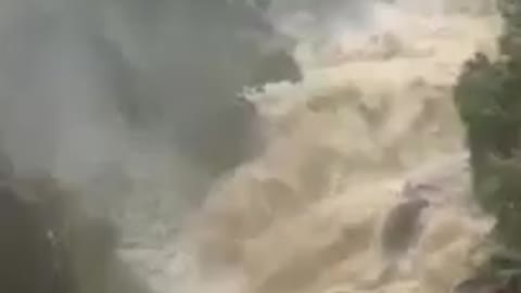 Heavy Monsoon Attaceked Rawana Ella Waterfall in Sri Lanka