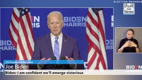 Biden says he's not declaring victory but 'ready to be next president of United States'