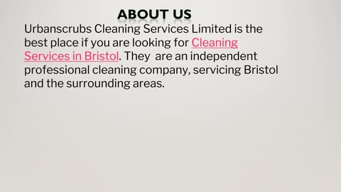 Cleaning Services in Bristol.