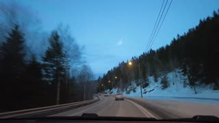 DRIVETHROUGH AT EVENING TO LANDSCAPE #NORWAY #VIKERSUND - NO MUSIC - 4K NATURE