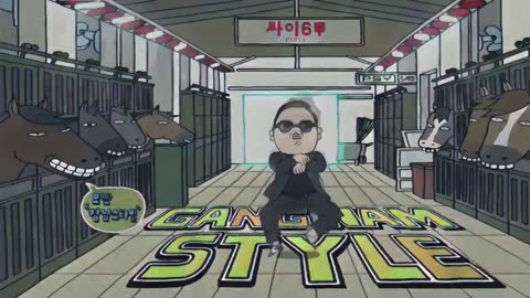 PSY GANGNAM STYLE강남스타일 || AI Version (Fully Cartoonist Style)