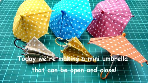 DIY Miniature Doll Mini Umbrella | Can Open & Close