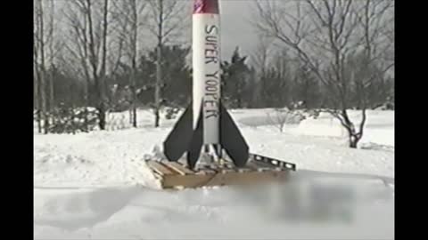Giant Homemade Rocket Slams Into Parked Truck