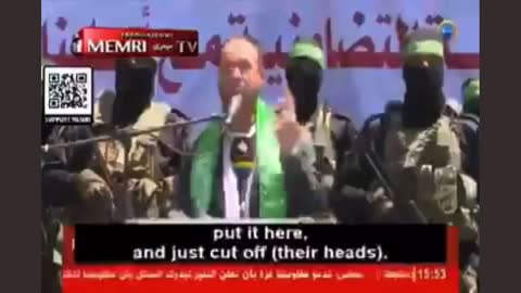 Hamas member teaches Palestinians how to behead Jews